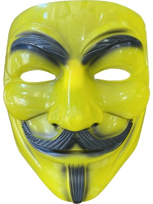 Niyet Karakter Maske - Vendetta Maske - V For Vendetta - Sarı