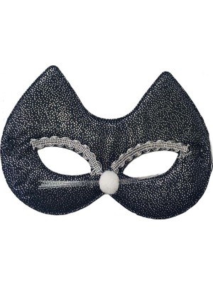 Niyet Maske - Kedi Yüzü Maskesi - Siyah - Parti - Cadılar Bayramı