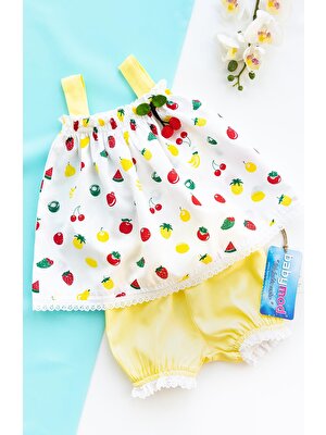 Babymod Yazlık Askılı Kız Bebek Elbise Takım