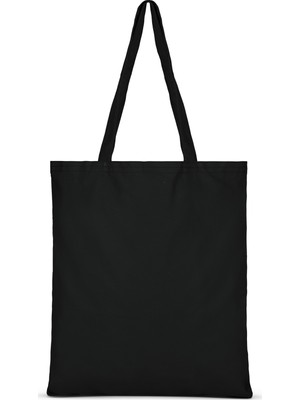 Çınar Bez Çanta Siyah Ham Bez Çanta