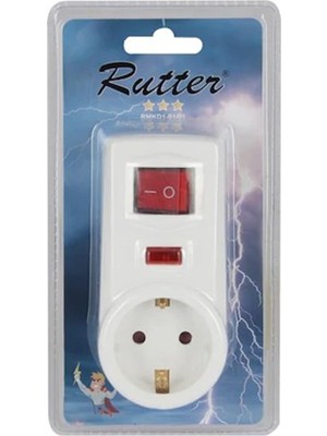Rutter Akım Korumalı Tekli Priz Çocuk Koruma Anahtarlı  323022