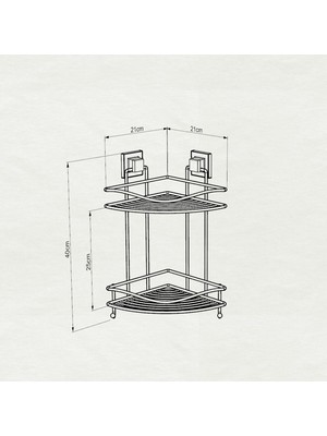 Tekno-tel Easyfıx Askılı 2 Katlı Banyo Köşe Rafı Krom EF253