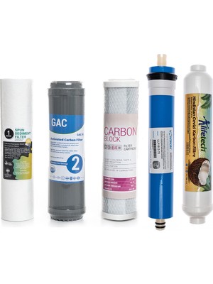 Sulook Açık Kasa Su Arıtma Cihazlarına Uyumlu 5'li Filtre Seti Vontron Membranlı