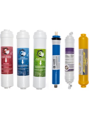 Sulook Kapalı Kasa Su Arıtma Cihazlarına Uyumlu 6'lı Filtre Seti Vontron Membranlı