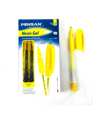 Pensan Neon Jel Tükenmez Kalem 1 mm 12'li Sarı