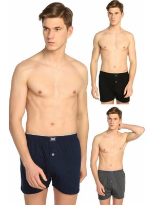 Tutku 12 Adet Karışık Paket Düğmeli Penye Boxer