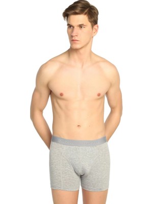 Tutku 6 Adet Gri Renk Likralı Boxer