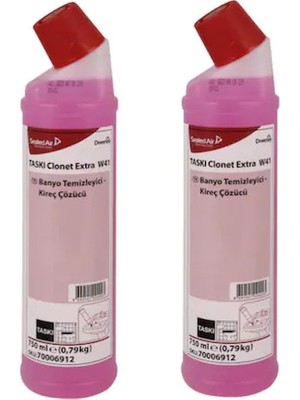 Diversey Taski Clonet Extra W41 Tuvalet Banyo Temizleyici Kireç Çözücü 750 ml x 2'li