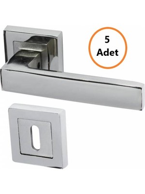 Nobel Avanti Nikel Saten Kare Rozetli Oda Kapı Kolu-5 Takım