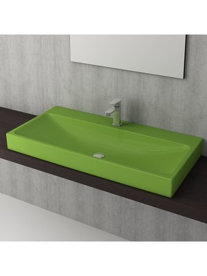 Bocchi 1079-022-0326 Scala Tezgah Üstü Lavabo 100 cm - Fıstık Yeşili