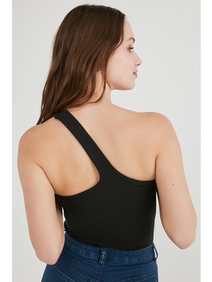 Penti Siyah One Shoulder Üst