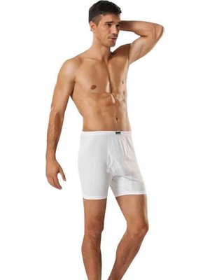 Tutku Erkek Paçalı Beyaz Boxer XL Beden 6 Adet Desensiz Rahatlık Sunar