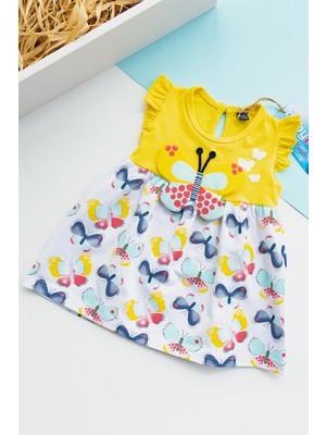 Babymod Kelebek Figürlü Yazlık Penye Bebek Elbise