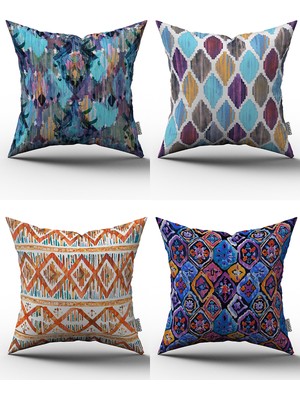 Cango Home 4'lü Kırlent Kılıfı Seti - 43X43 cm - 070