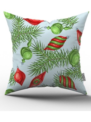 Cango Home Yılbaşı Temalı Dijital Baskılı Kırlent Yastık Kılıfı CGH291