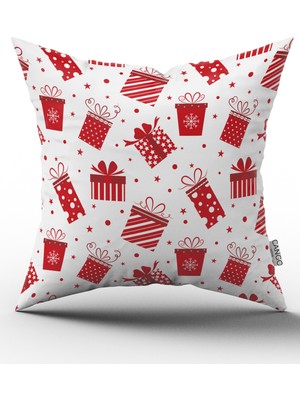 Cango Home Yılbaşı Temalı Dijital Baskılı Kırlent Yastık Kılıfı CGH306