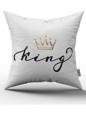 Cango Home King Kral Dijital Baskılı Kırlent Kılıfı
