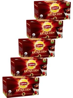 Lipton Extra Dem Demlik Poşet Çay 100 x 3,2 gr - 5'li Set