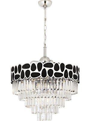 Avonnı AV-60258-K60 Krom Kaplama Modern Avize E27 Metal Kristal 58CM