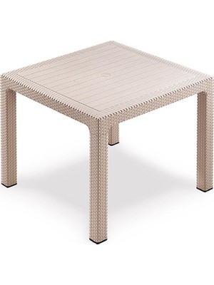 Novussi Classi Rattan Masa 90x90 Camsız