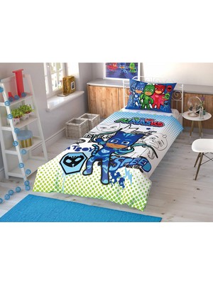 Taç Pj Masks Çek Canlandır Tek Kişilik Nevresim Takımı