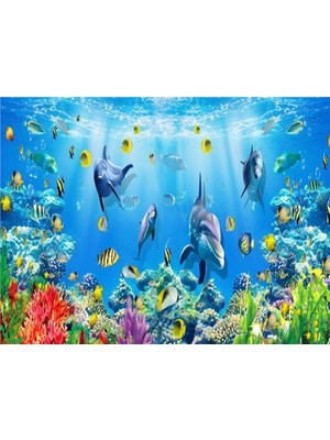Eko Dekor 3D Akvaryum Çocuk Odası Duvar Kağıdı Vinil