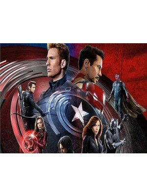 Eko Dekor Avengers Çocuk Odası Duvar Kağıdı  Kanvas Tek Parca