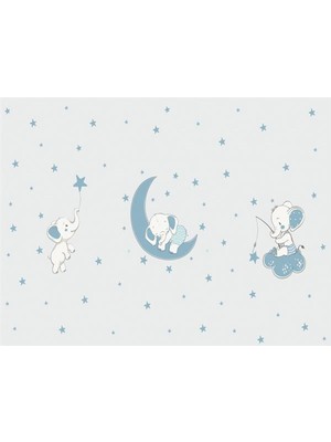 Eko Dekor Ay Dede Çocuk Odası Duvar Kağıdı  Kanvas Tek Parca