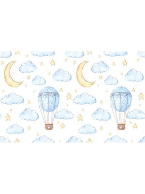 Eko Dekor Ay Yıldız Çocuk Odası Duvar Kağıdı Vinil