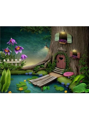 Eko Dekor Ağaç Ev Çocuk Odası Duvar Kağıdı Vinil