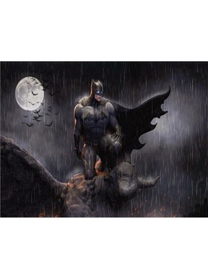 Eko Dekor Batman Çocuk Odası 3D Duvar Kağıdı  Kanvas Tek Parca