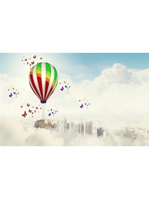 Eko Dekor Bulut Desenli Çocuk Odası Duvar Kağıdı  Kanvas Tek Parca