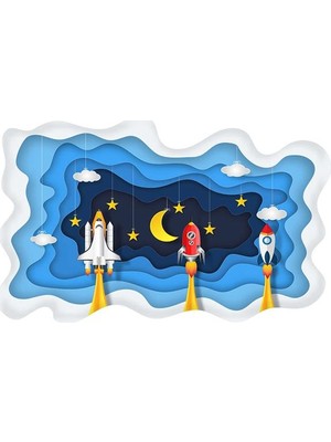 Eko Dekor Bulut Desenli Çocuk Odası Duvar Kağıdı Vinil