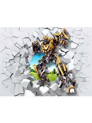 Eko Dekor Bumblebee 3D Çocuk Odası Duvar Kağıdı  Kanvas Tek Parca
