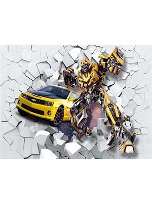 Eko Dekor Bumbleebee Çocuk Odası Duvar Kağıdı  Kanvas Tek Parca