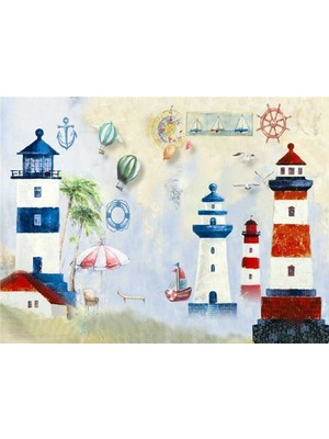 Eko Dekor Deniz Feneri Çocuk Odası Duvar Kağıdı Vinil