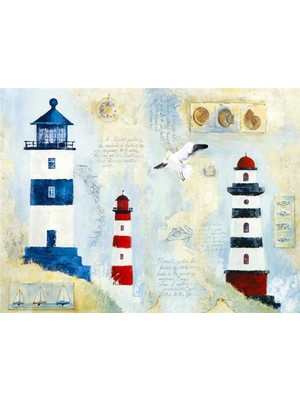 Eko Dekor Deniz Feneri Çocuk Odası Duvar Kağıdı  Kanvas Tek Parca