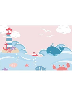 Eko Dekor Deniz Feneri Çocuk Odası Duvar Kağıdı Vinil