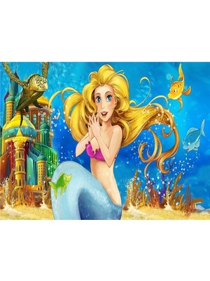 Eko Dekor Deniz Kızı Çocuk Odası Duvar Kağıdı  Kanvas Tek Parca