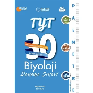 Palme Yayıncılık TYT Biyoloji Palmetre Serisi 30 Deneme Video Çözümlü