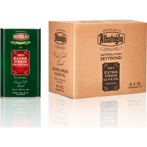 Bestolıo Naturel Sızma Zeytinyağı Teneke 3 Lt 4'lü