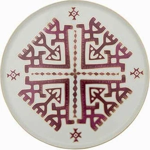Arabesque Desen6 Düz  6'lı Tabak 18 cm