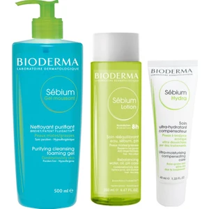Sebium 3 Lü Bakım Set Krem 40 ml + Tonik 200 ml + Temizleme Jel 500 ml
