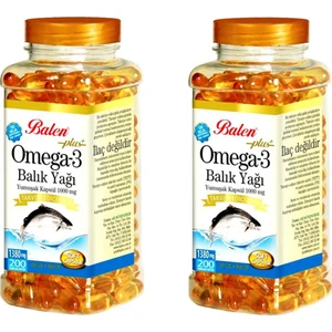 Omega 3 Balık Yağı 1380 Mg 200 Kapsül 2 Adet