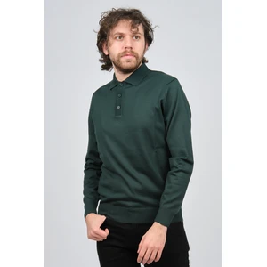 Erkek Polo Yaka Yün Kazak 4538004 Yeşil