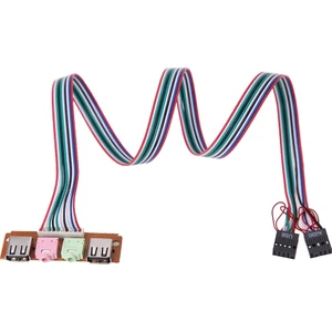 4272 Ön Panel 9 Pin USB 2.0 3.5mm Kulaklık Mikrofon Kablosu