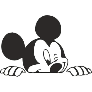 Sticker Atölyesi Bagajdan Bakan Mickey Mouse Sticker - 15167