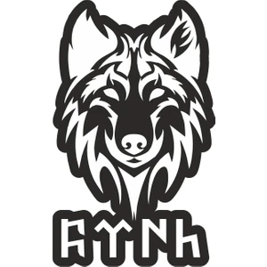 Sticker Atölyesi Göktürk Kurt Sticker - 15024