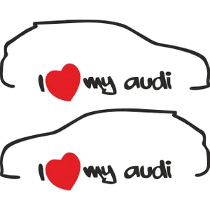 Sticker Atölyesi I Love My Audi - 15092