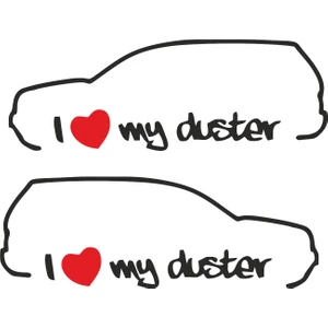Sticker Atölyesi I Love My Duster Sticker - 15093